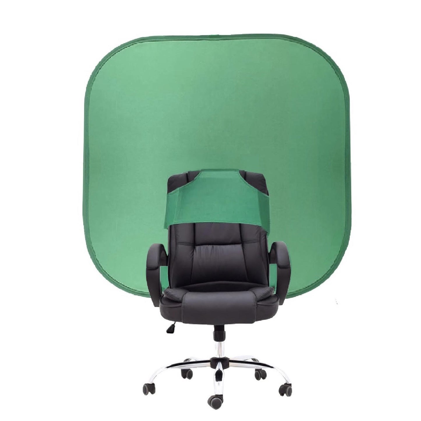 PRYMALL Pop Up Green Screen Background Chair Attachment for Streaming Online with Storage