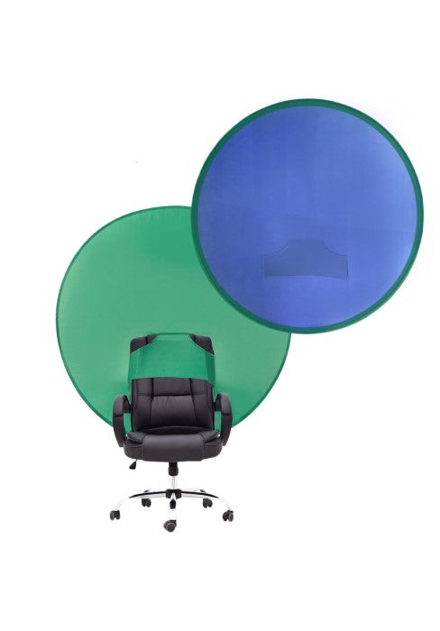 PRYMALL Pop Up Green Screen Background Chair Attachment for Streaming Online with Storage